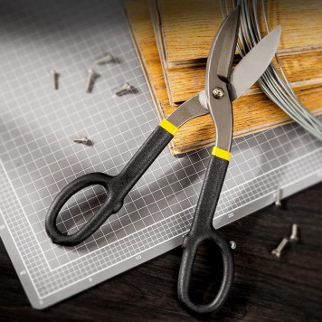 Ножницы DL25912 по металлу прямые 310мм, для резки холоднокатаного листа толщиной до 0,9мм Deli-4