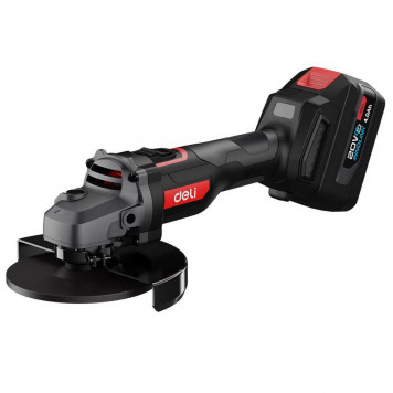 Угловая DE-JM20-2D4 шлифмашина аккумуляторная 2АКБ*4Ач + ЗУ, 20В, 125мм, М14, 3500/6000/10000 сумка