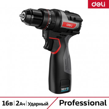 Шуруповёрт DE-CZ16-1D2, 2х2Ач+ЗУ, 16В, 45Нм Deli-10