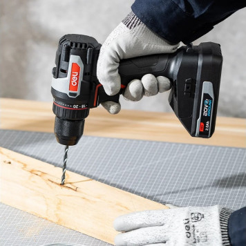 Шуруповёрт DE-DZ20-1D2, 2х2Ач+ЗУ, 20В, 50Нм, сумка, Deli "Red Line"-12