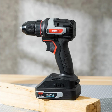 Шуруповёрт DE-DZ20-1D2, 2х2Ач+ЗУ, 20В, 50Нм, сумка, Deli "Red Line"-2