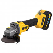 Угловая DC601 шлифмашина аккумуляторная 2АКБх4Ач + ЗУ, 20В, 115мм, 3500/6000/8500об/мин сумка Deli