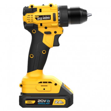 Шуруповёрт DC120, 2х2Ач+ЗУ, 20В, 45Нм, сумка, Deli-6