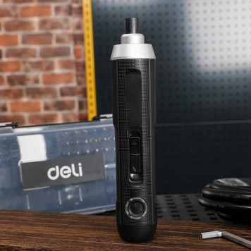 Отвёртка DL-DP04-E1B2 аккумуляторная (3,6В, 2А*ч, 5Нм, набор бит 24 шт, пласт. кейс) Deli-6