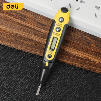 Отвёртка DL8005 тестер индикаторная напряжения светодиодная 12-250В Deli-2