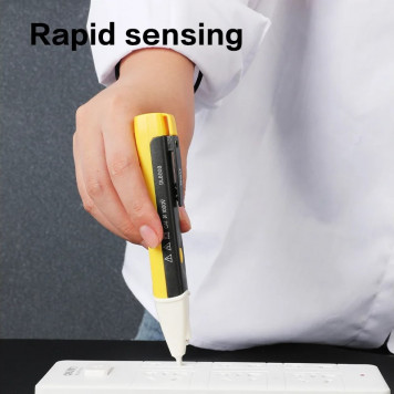 Детектор DL8008 бесконтактный напряжения (90-1000В, функция фонарика, батарейки в комплекте) Deli-3