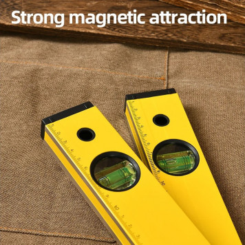 Уровень DL291500 строительный магнитный 3 глазка 150 см Deli-5