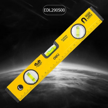 Уровень DL290500 строительный магнитный 3 глазка 50 см Deli-7