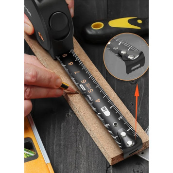 Набор HT0208 ручного инструмента + шуруповерт "Home Series Black" 8 предметов Deli-12