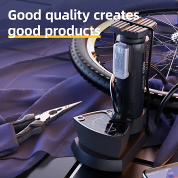 Насос DL880003 велосипедный ножной Deli-2