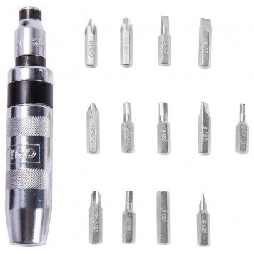 Отвёртка DL8901 ударная с набором бит 13шт Deli-1