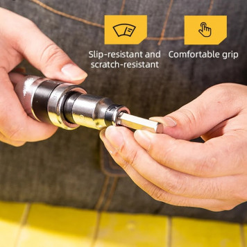 Отвёртка DL8901 ударная с набором бит 13шт Deli-5