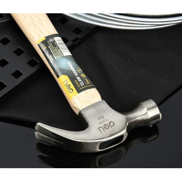 МолотокDL5240 гвоздодер 250 гр деревянная рукоять Deli-6