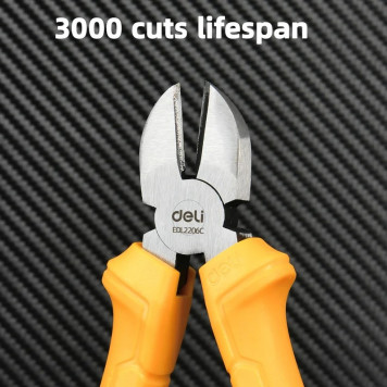 Бокорезы DL2206C диагональные 160мм, пластиковая ручка Deli-7