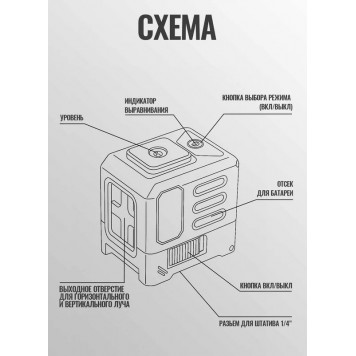 Лазерный АТ-НЛ2 уровень/нивелир (2 линии)-4