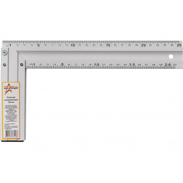 Угольник 211551250A строительный односторонний 1 шкала Наш Бригадир Угольник 211551250A строительный односторонний 1 шкала Наш Бригадир
