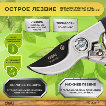 Н-р DL580002 сучкорез + секатор лезвия с тефлоновым покрытием, длина 75/21 см Deli-5