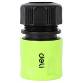 Соединитель DL8793 быстросъемный с аквастопом для поливочных шлангов 1/2" Deli