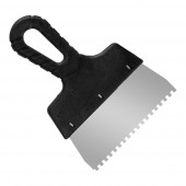 Шпатель зубчатый из нерж.стали с антикорр.покр 150мм,4*4 мм