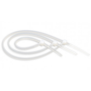 Хомут-стяжки ленточные 4*300 (3,6*300) белые уп 250шт