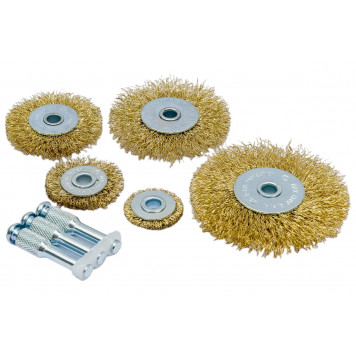 Щётки 06990 набор крацовки торцевые с хвостовиком (5шт) VOREL