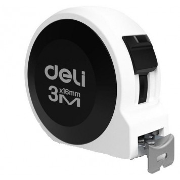 Рулетка H8003B "Home Series White" 3м х 16мм, эксклюзивный дизайн Deli