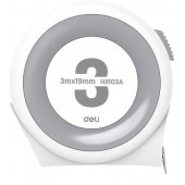 Рулетка H8103A"Home Series White" 3м х 19мм, клипса, шнурок, эксклюзивный дизайн Deli