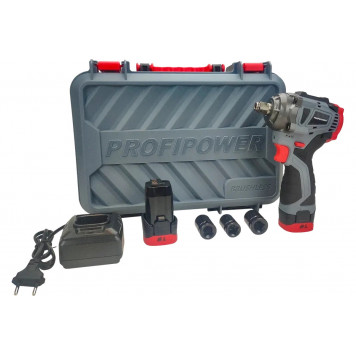 Гайковёрт E0212 акк. бесщ. ударный PROFIPOWER BL-163 (16В, 260Нм, Li-ion 2шт, 2.0Ач, 17/19/21 )-9