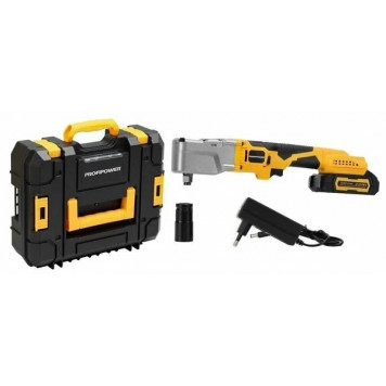 Гайковерт E0127 угловой бесщ. УЛУЧШ ProfiPower CNDTW-18B (Li-ion-2шт, 2.0Ач, 400Нм, З/У, в коробке)