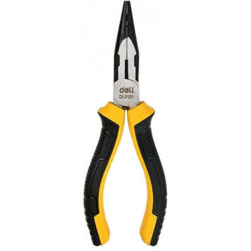 Плоскогубцы DL0101 удлиненные 160мм, 2-хкомпонен. прорезиненная рукоять Deli