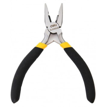 Плоскогубцы DL103045 мини 115мм, прорезиненная рукоять Deli