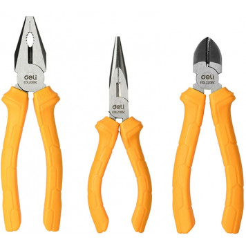 Набор DL2008C-3 шарнирно-губцевого инструмента, 3 шт. Deli