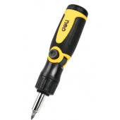 Отвёртка DL260113 многофункциональная с трещоткой 13-в-1 длина 165мм, 12 бит CrV, Deli