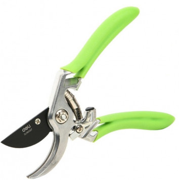 Секатор DL580207 цельноков., лезвия с тефлоновым покрытием, длина 215мм, диаметр резки 12мм Deli