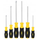 Н-р DL630006N отвёрток 6шт SL5x75 + SL5x100 + SL6x150 + PH1x75 + PH1x100 + PH2x150 Deli