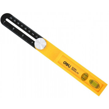 Угломер DL7304 200мм переставной - малка с пузырьковым уровнем Deli Угломер DL7304 200мм переставной - малка с пузырьковым уровнем Deli