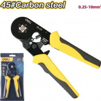 Пресс-клещи DL-L11 квадратные для обжима наконечников 0,25-10 кв.мм Deli-1