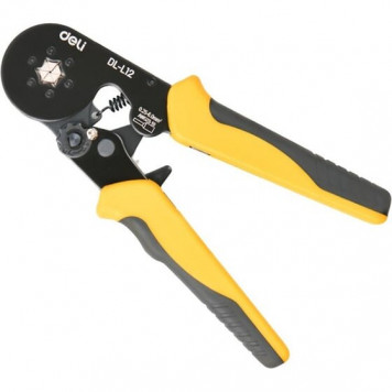Пресс-клещи DL-L12 шестигранные для обжима наконечников 0,25-6 кв.мм Deli Пресс-клещи DL-L12 шестигранные для обжима наконечников 0,25-6 кв.мм Deli
