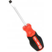 Отвёртка DL3446 шлиц SL6x38мм , матовый стержень, 2-х комп рукоять Deli