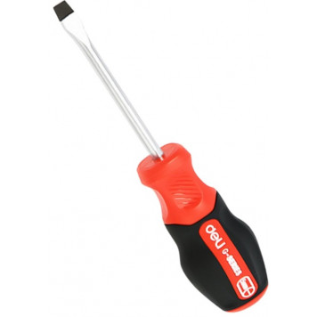 Отвёртка DL3446 шлиц SL6x38мм , матовый стержень, 2-х комп рукоять Deli