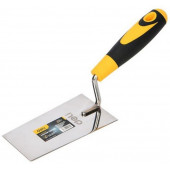 Кельма (мастерок) Deli DL509329 нержавеющая сталь, рабочая часть 90х110х140мм, форма "трапеция", про