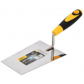 Кельма (мастерок) Deli DL509332 нержавеющая сталь, рабочая часть 95х125х180мм, форма "трапеция", про