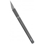 Нож-скальпель макетный Deli DL359201A цвет серый, 146 x 9 мм, 10 лезвий в комплекте, алюминиевый кор