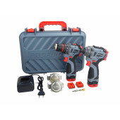 Набор аккумуляторных инструментов E0227 ProfiSet 2A16 (Li-ion 2 шт, 2.0 Ач, З/У, в кейсе, E0210, E0211)