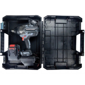 Гайковёрт E0244 бесщеточный ударный T-1200N (18В, 6.0 А/ч, 1200 Нм) ProfiPower-12