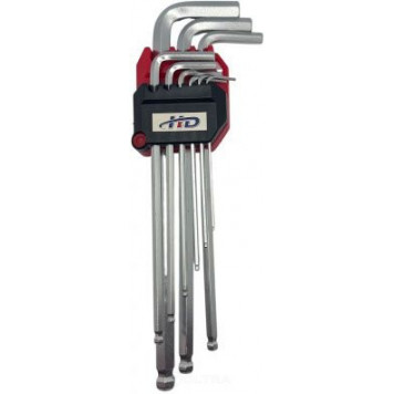Ключи HD-0506 шестигр.9шт.н-р 1,5-10мм с шаром удлиненные "H-D"