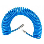 Шланг HD-1580 ПВХ спиральный для воздуха с фитингами 8х12мм 15м (PU) "H-D"