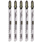 Пилки для электролобзика (5шт) по дереву Deli DH-QJT010-E3 тип T101B, 10TPI, 74мм