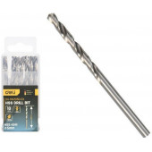 Набор сверл по металлу (5мм, 10 шт) Deli DH-MHZ050-E3 сталь HSS 4341, угол заточки 135 град, пласт.