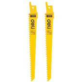 Полотна для сабельной пилы (2шт) по дереву Deli DH-WJT006-E1 , HCS, 6TPI, 150мм